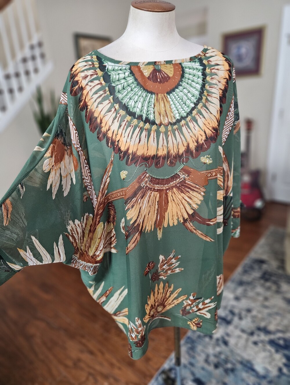 Lightweight Boho Poncho Kaftan Thing One Size